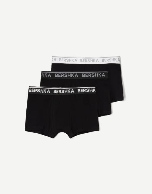 Bershka 3 pack boxers in white