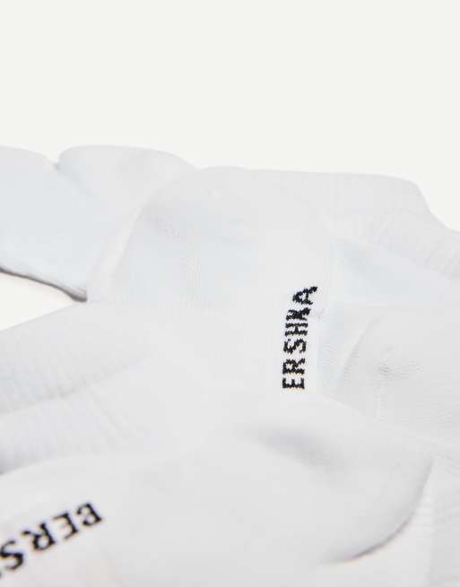 Bershka 3 pack of sports ankle socks in white, 3 of 3