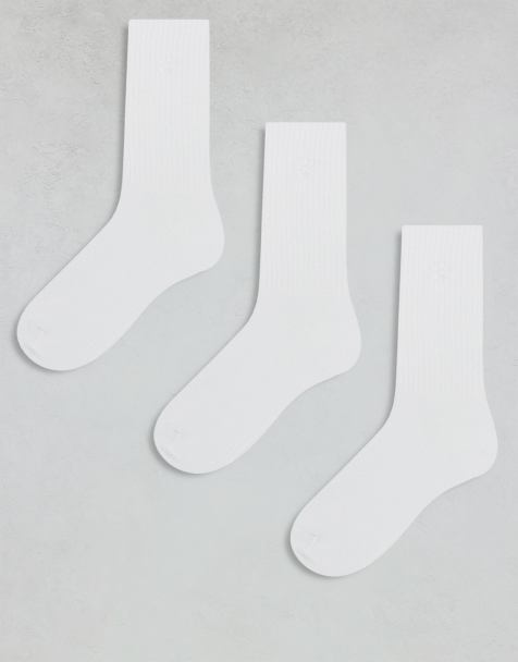 Bershka 3 pack socks in white - view 1