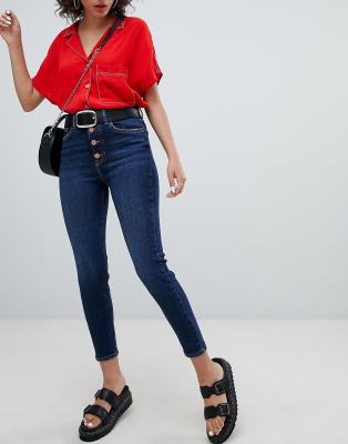 4 button skinny jeans