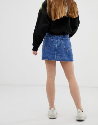 blue denim skirt