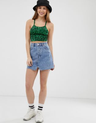 bershka denim skirt