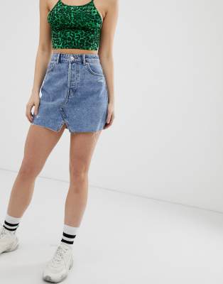 bershka denim skirt