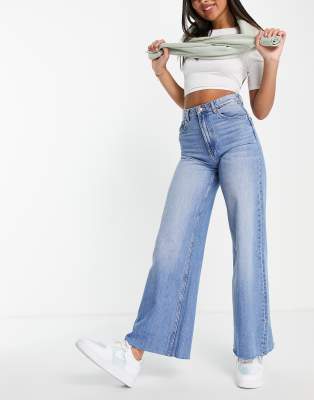 Bershka 90's Baggy Jean In Vintage Blue | ModeSens