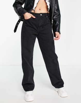 bershka baggy jeans black