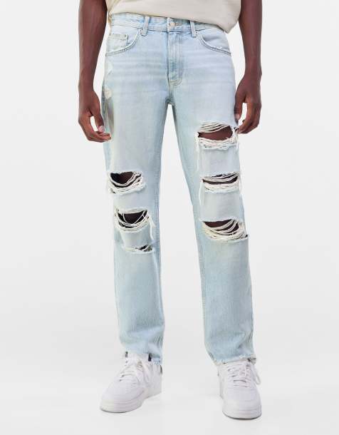 Men S Ripped Jeans Ripped Skinny Distressed Jeans Asos