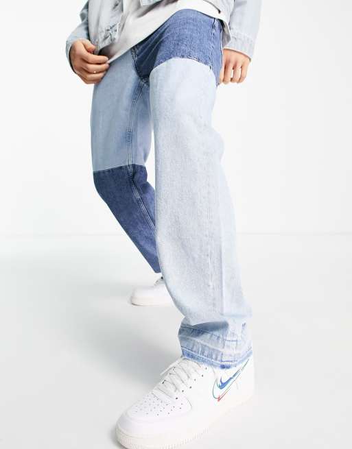 Patchwork hot sale jeans bershka