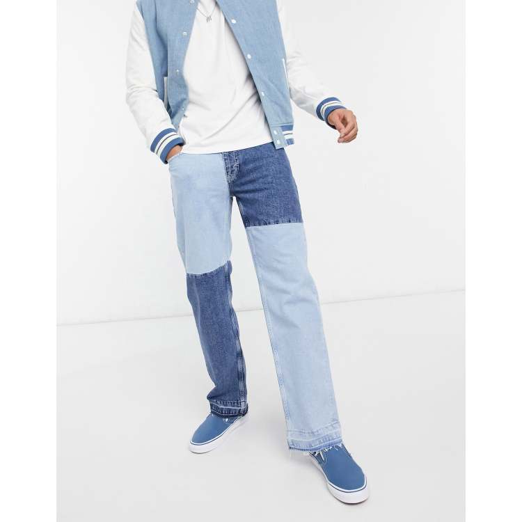 Jeans patchwork online homme