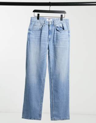 straight rigid jeans for men