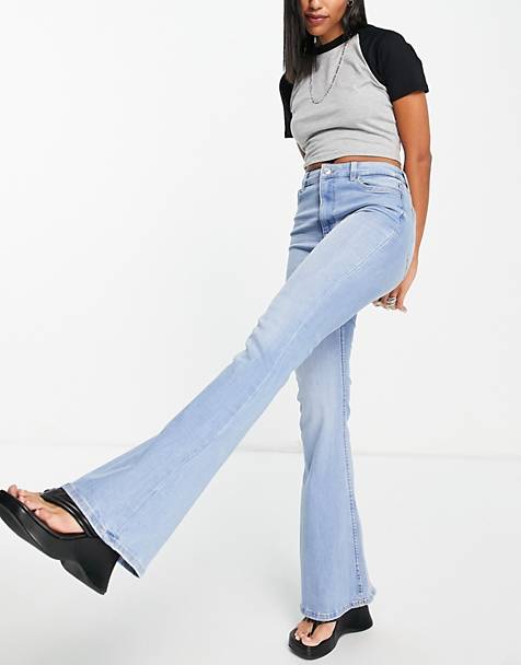 Weiß 36 Rabatt 64 % Asos Flared jeans DAMEN Jeans Flared jeans Print 