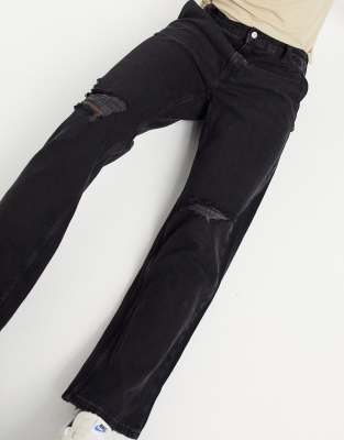 asos black ripped jeans mens