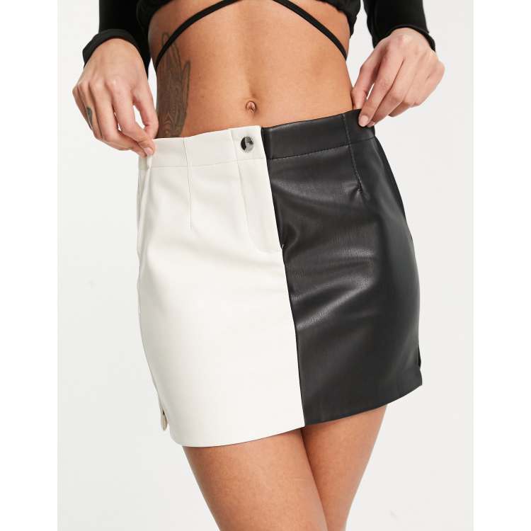 Faux leather outlet pencil skirt 90s