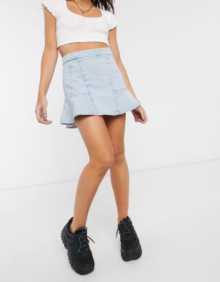 denim skirt bershka