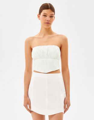 Bershka a line mini skirt in white - ASOS Price Checker
