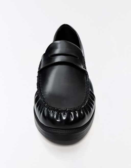 Bershka - Aangerimpelde loafers in zwart, 4 van 4