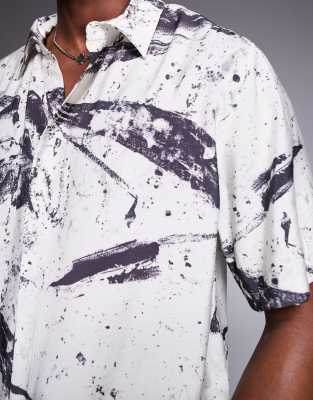 Bershka Abstract Shirt