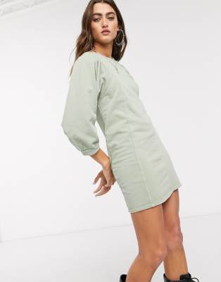 bershka green dress