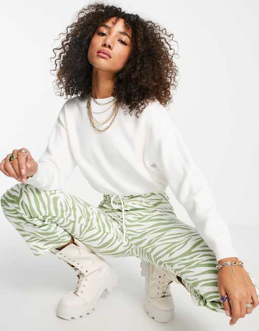 Bershka white outlet jumper