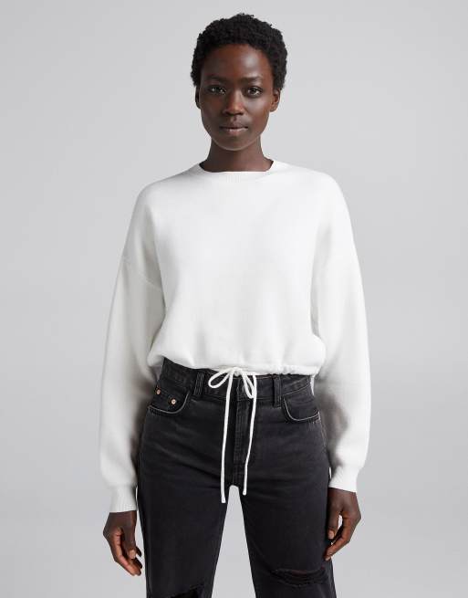 Drawstring cheap cropped jumper