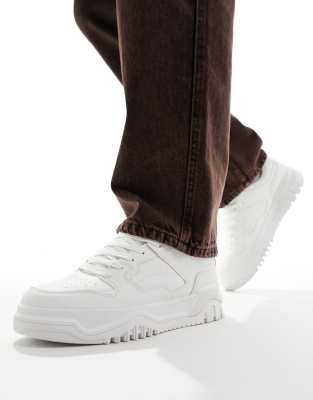 Bershka All In One Sneakers In White