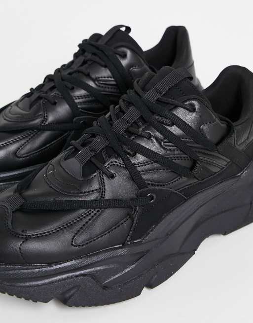 Bershka chunky trainer in black shop