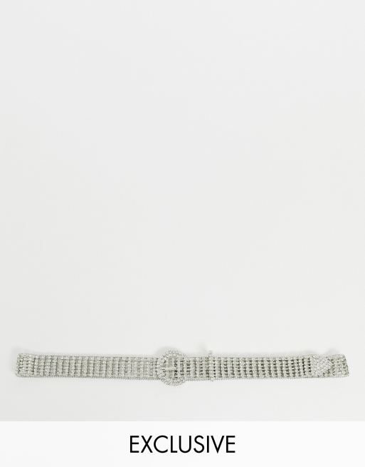 Asos hot sale diamante belt