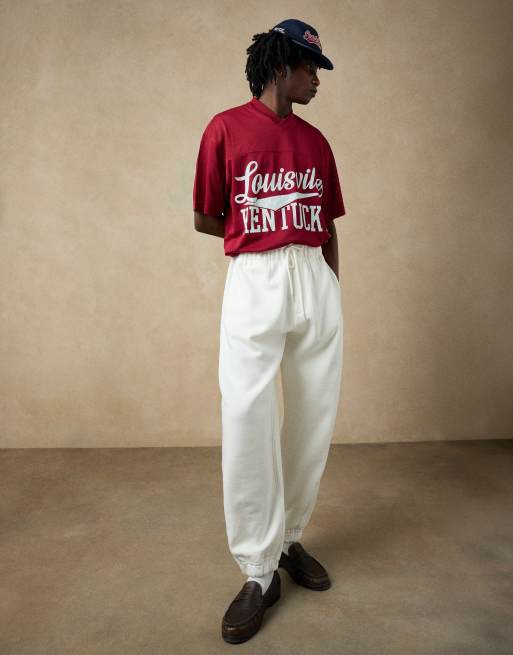 Bershka amerikansk mesh boxy T-shirt i rød, 3 af 4