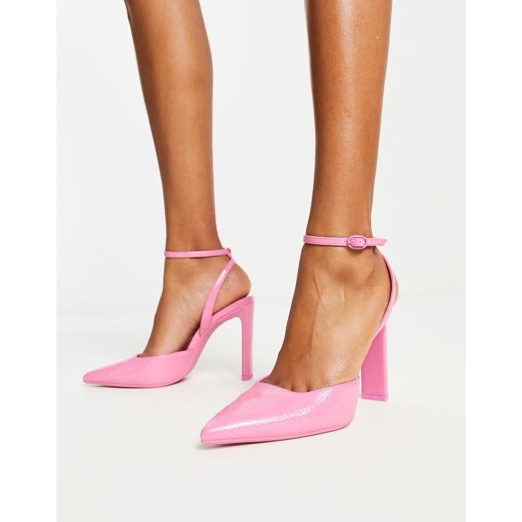 Pink ankle on sale strap court shoes