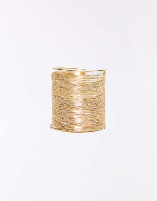 Bershka armband med metalltråd i guld, 4 av 5