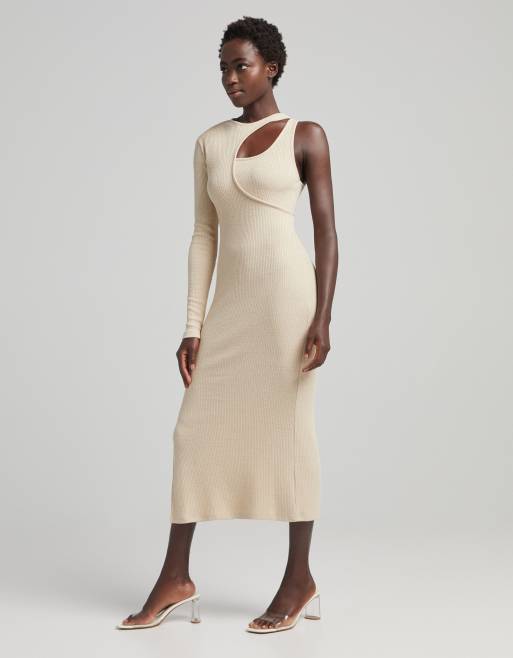 Bershka ribbed dress outlet
