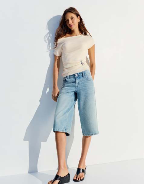 Bershka - Asymmetrische trui met riem in zwart - view 1