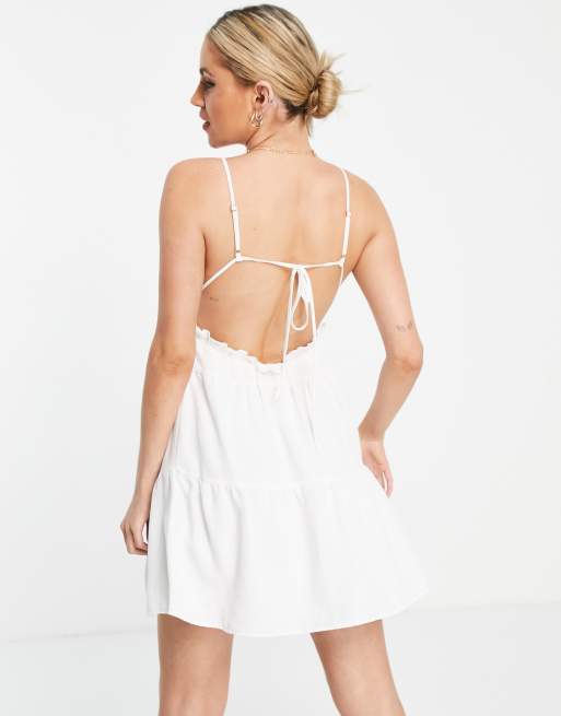 Bershka robe blanche sale