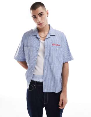 ★ドイツ発*BERSHKA*新作*アブストラクトプリント半袖シャツ/WB ☆ドイツ発*BERSHKA*新作*アブストラクトプリント半袖シャツ/D☆