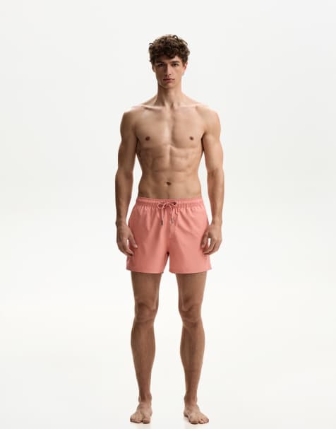 Bershka – Badehose in Pfirsich - view 1