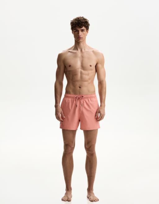 Bershka – Badehose in Pfirsich