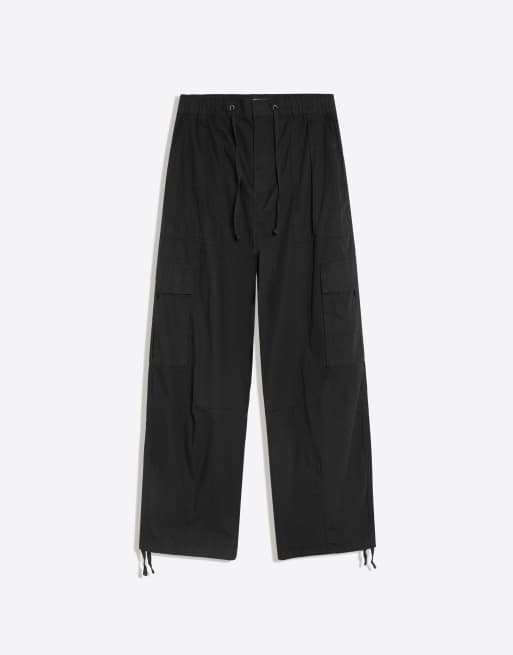 Bershka Baggy-Cargo-Hose in Schwarz, 5 von 5