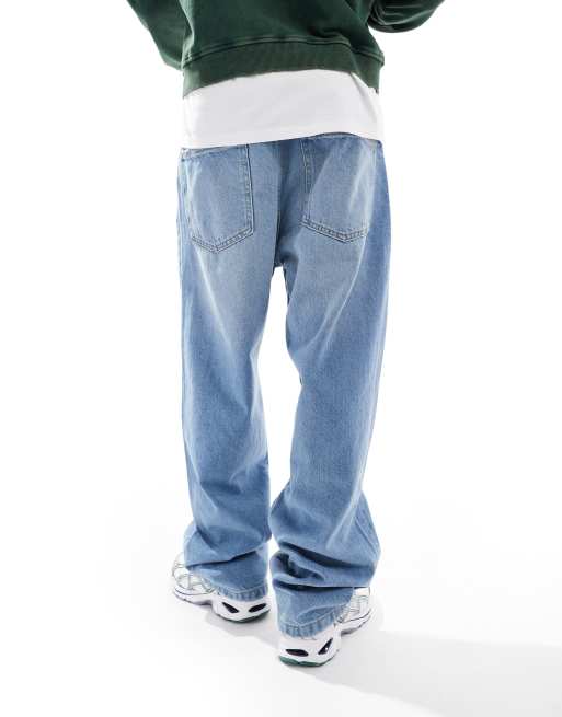 Bershka baggy fit jean in light blue | ASOS
