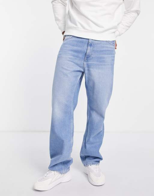 Bershka baggy fit jeans in blue | ASOS