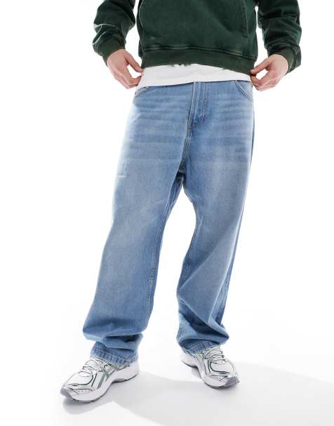 Bershka baggy fit jeans in light blue - view 1