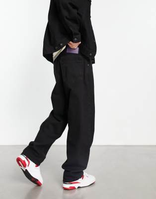 Bershka baggy jeans in black - ASOS Price Checker
