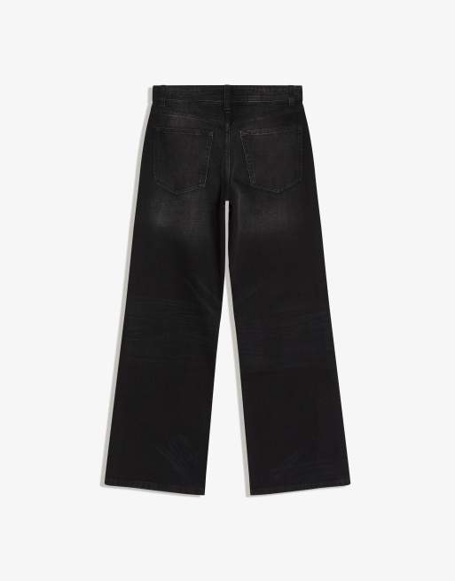 Bershka Baggy jeans in black, 3 of 4