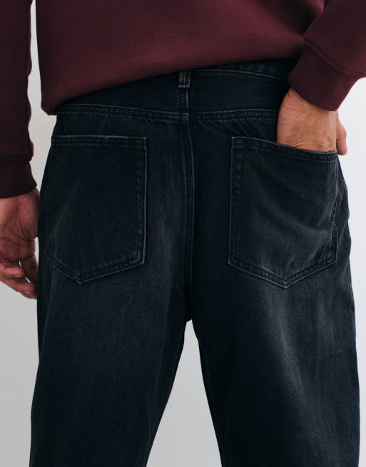 Bershka Baggy jeans in black, 3 of 5
