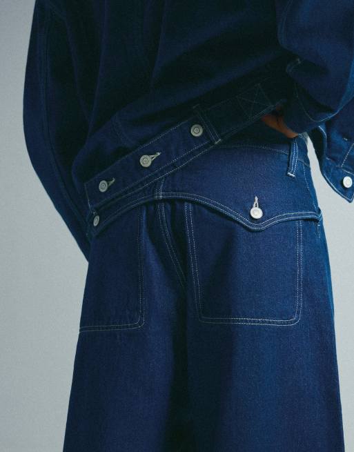 Bershka – Baggy-Jeans in Blau, 3 von 5