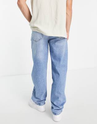 Bershka - Baggy jeans in blauw | ASOS