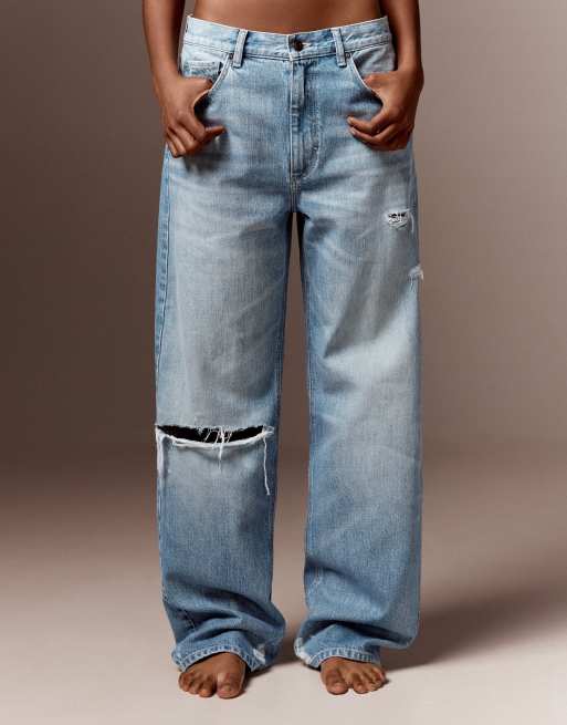 Bershka - Baggy jeans in blauw, 7 van 7