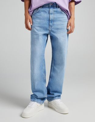 Bershka baggy jeans in blue | ASOS