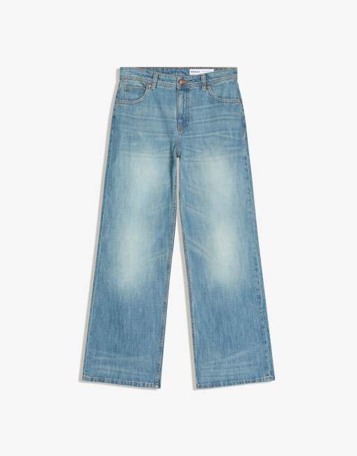 Bershka Baggy jeans in blue, 3 of 4
