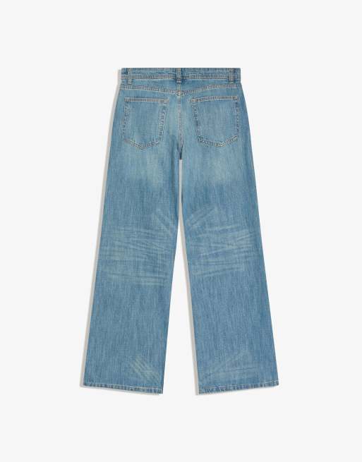 Bershka Baggy jeans in blue, 4 of 4