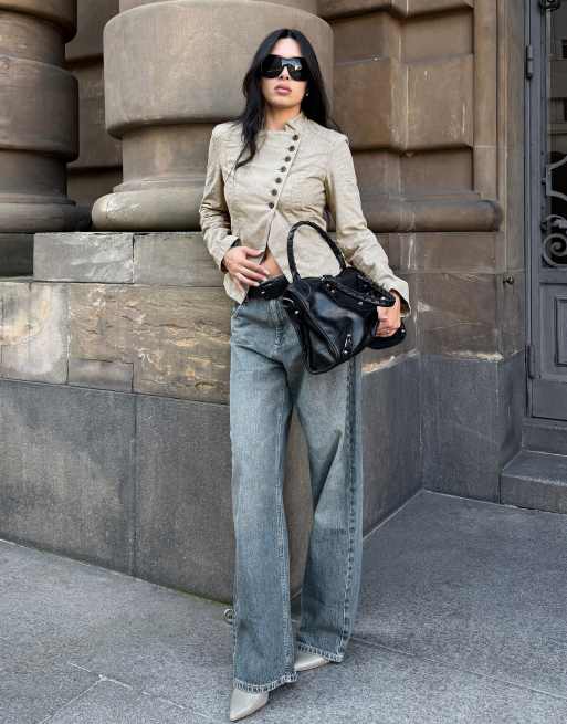 Bershka Baggy jeans in denim blue, 4 of 5