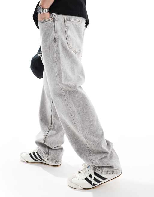 Bershka baggy jeans in gray | ASOS
